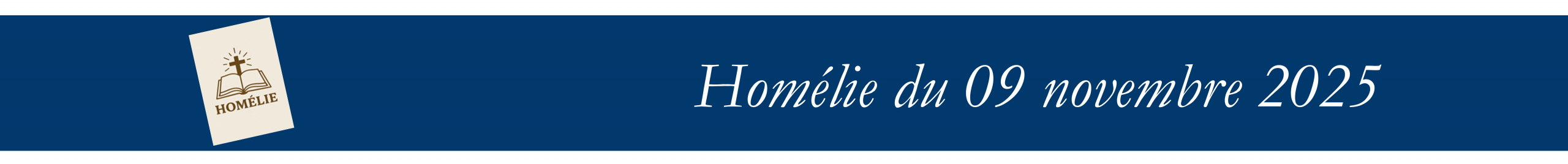 You are currently viewing Homélie du 09 novembre 2025